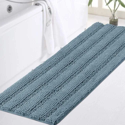 Miniatura 86 de Turquoize Alfombras de Baño de Chenilla Peludas Alfombra de Baño Antideslizante Gruesas Alfombras Peludas para Baño Chenilla Juego de Alfombra