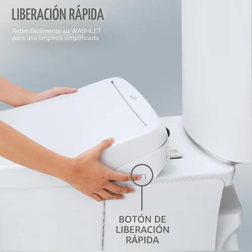 Miniatura 13 de TOTO WASHLET+ S7 - Asiento de inodoro electrónico con bidé EWATER+ con limpieza de tazón y varita y tapa contemporánea, alargado, algodón blanco