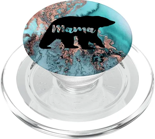 Miniatura 8 de Teal Rose Mama Bear Watercolor PopSockets - Agarre y soporte para teléfonos y tabletas