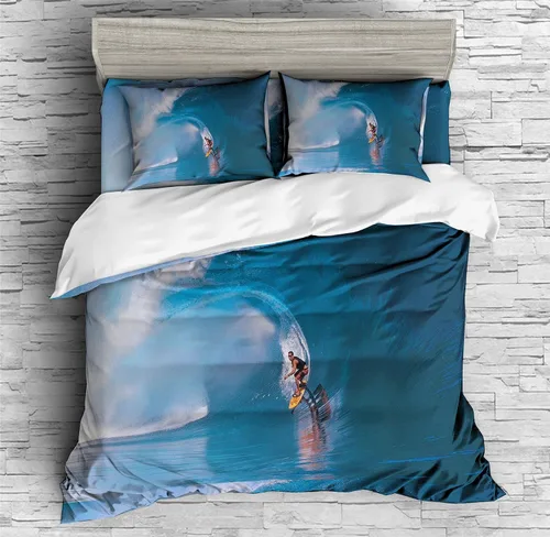 Miniatura 4 de INDREAM Juego de ropa de cama de 3/4 piezas con funda de edredón para decoración de dormitorio, tamaño individual/matrimonial/Queen/King