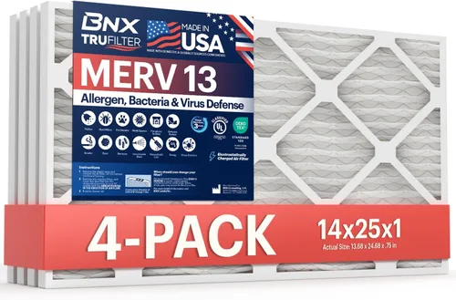 Miniatura 43 de BNX TruFilter - Filtro de aire 10 x 10 x 1 MERV 13, electrostático plisado, para aire acondicionado, HVAC y hornos, para alergias, polen, moho