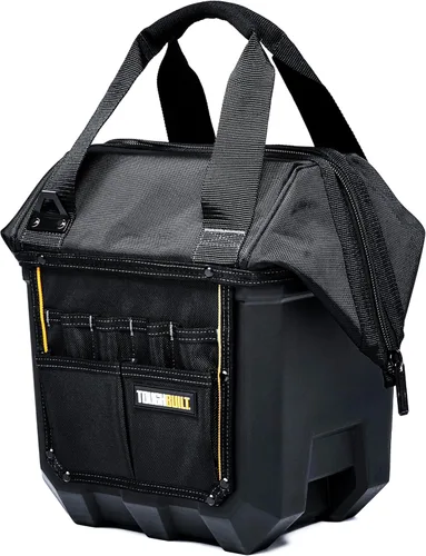 Miniatura 4 de ToughBuilt ClipTech Series - Bolsa de herramientas de boca masiva de 12 pulgadas, diseño de cuerpo duro de apertura amplia con 25 bolsillos, base