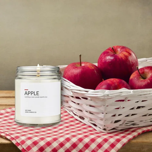 Miniatura 3 de 1OAK Vela de Manzana - Velas perfumadas de cera de soja (Manzana) - Velas de soja para aromatizar el hogar - Quema larga premium - Hechas a mano