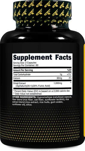 Miniatura 4 de Primaforce Shilajit 120 cápsulas (1000 mg) - con ácido fúlvico natural, 60 porciones