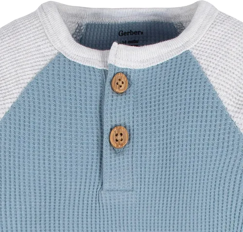 Miniatura 4 de Gerber Paquete de 2 mamelucos Henley de manga larga para bebé niño