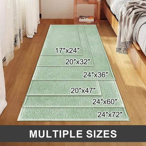 Miniatura 5 de Tapete de baño antideslizante, absorbente, de secado rápido, de pelo bajo, para debajo de la puerta, tapete de baño para fregadero, bañera, ducha