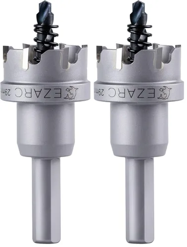 Miniatura 25 de EZARC Sierra Perforadora de Carburo de Tungsteno de Alta Resistencia, Cortador de Agujeros para Acero Inoxidable, Metal en Lámina 1-1/2" 38mm