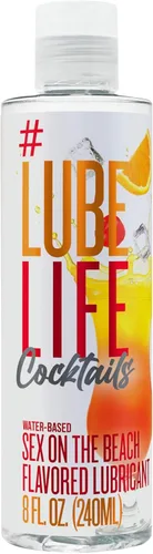 Lube Life - Lubricante personal a base de agua, sabor a diversión en la playa, para hombres, mujeres y parejas, sin azúcar añadido, 8 onzas líquidas