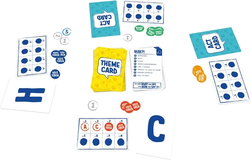 Miniatura 2 de TOMY The Game of Saying 'Huh?!' - Juegos de cartas de impresiones de voz - Divertido juego de fiesta de actuar y adivinar - Juegos de mesa