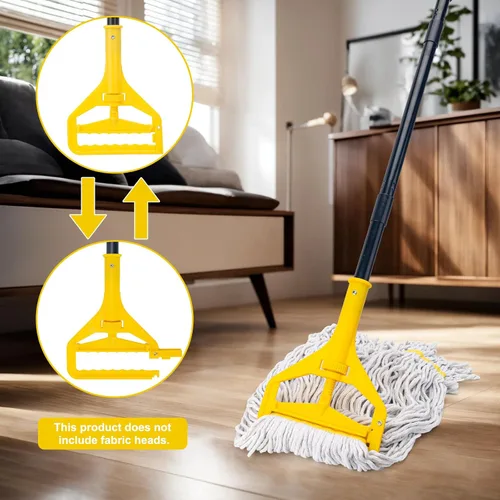 Miniatura 3 de KeFanta Mango de mopa de 152 cm, mango de mopa comercial resistente, industrial, reemplazo de palo de mopa, cambio rápido, soporte para reemplazo