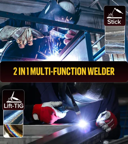 Miniatura 7 de HONE Máquina de Soldadura MINI Mejorada, 205 Amperios Incluye 25 Varillas Soldador de Electrodo con Soldadura Lift Tig, Máquina Soldadora Mini
