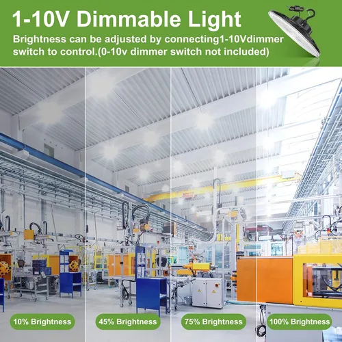 Miniatura 2 de Paquete de 3 luces LED UFO de 240 W, 36000 lm, 1000 W, HID/HPS UL/DLC, 0-10 V regulable, cable de 6 pies, 5000 K, impermeable IP65, accesorio
