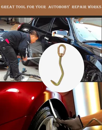Miniatura 3 de Gancho de metal plano para chapa automotriz, herramientas de reparación de carrocería, abrazaderas de extracción por colisión, herramienta