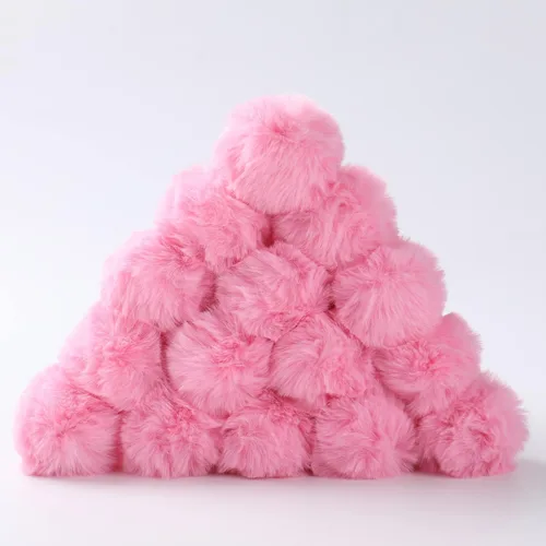 Bolas de pompones para manualidades, accesorio de disfraz de pompones rosas grandes, bolas de pompones para artes y manualidades, decoración