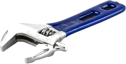Miniatura 3 de Llave inglesa ajustable rechoncha de apertura ancha con mango corto de acero al cromo vanadio de 4 pulgadas forjado