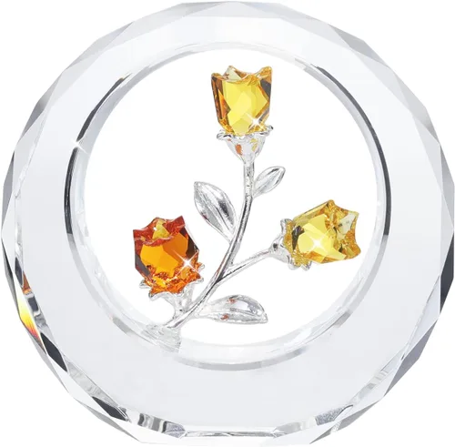 Miniatura 10 de LONGWIN Figura de cesta de flores de loto de cristal, decoración de arte coleccionable, decoración artística de Feng Shui, adornos decorativos