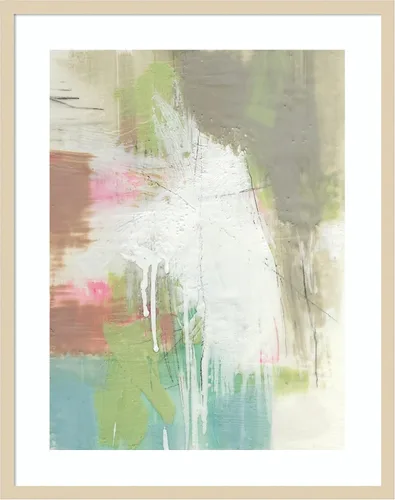 Amanti Art Framed Wall Art Print 33x26 Retro Splash I by Jennifer Goldberger, Abstract Wall Art, Modern Contemporary Decor, Large Poster Painting