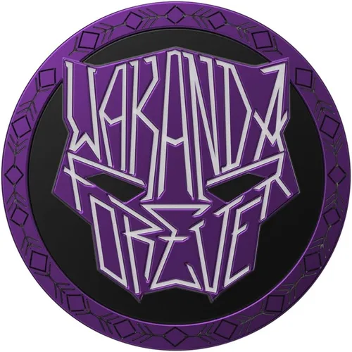 Miniatura 5 de PopSockets - Agarre para teléfono con soporte expandible, agarre adhesivo, esmalte - Wakanda Forever