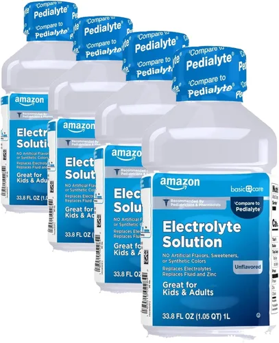 Miniatura 10 de Amazon Basic Care Solución de electrolitos, fruta mixta, diseñada para prevenir la deshidratación, reemplaza a electrolitos, líquidos y zinc, 33.8