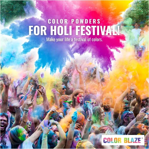 Miniatura 3 de Color Blaze Color Run Powder – 5 libras de cada color – Rosa, azul, verde, amarillo – Polvo de color no tóxico, lavable – Paquete de 4 bolsas – 20
