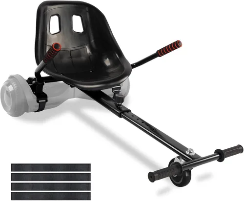 Accesorio de asiento para aeropatineta, para aeropatinetas de 6.5 pulgadas, 8 pulgadas, 10 pulgadas, carrito de hover para niños y adultos, Negro