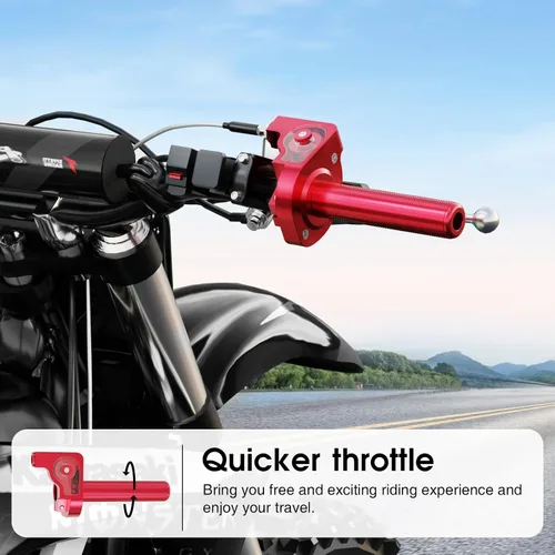 Miniatura 5 de Puño del acelerador para motocicleta de 22mm CNC de aluminio Quick Twister con cable del acelerador CRF50 70 110 IRBIS 125 250 Accesorio
