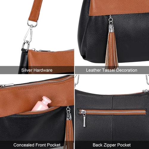 Miniatura 7 de Over Earth Bolsos de cuero para mujer, bolso de hombro pequeño Hobo para mujer