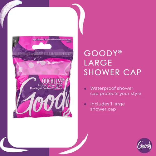 Miniatura 3 de Goody Styling Essentials - Gorro de ducha, 1 unidad, protege tu peinado mientras te mantiene cómodo, fabricado con materiales duraderos e