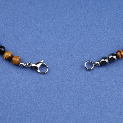Miniatura 5 de GAVU Collar de cristal con cuentas de piedras preciosas para hombre