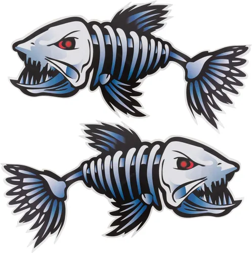 Miniatura 10 de 2 calcomanías de kayak con dientes de tiburón, impermeables, divertidos, accesorios gráficos para kayak, canoa, pesca, barco, automóvil, camión