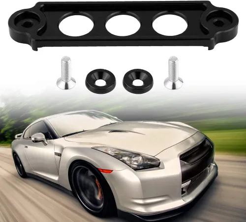 Miniatura 5 de Fydun Soporte de amarre de batería, batería de carreras de coches, soporte de sujeción de bloqueo anodizado para Honda Civic/CRX 1988-2000 (negro)