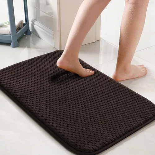 Miniatura 9 de H.VERSAILTEX Juego de alfombras y tapetes de baño, 2 piezas absorbentes de espuma viscoelástica, antideslizantes, suaves y peludas para baño, Gris