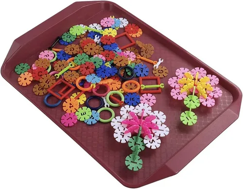 Miniatura 4 de Bandejas de plástico de comida rápida para comer, 17 x 11.8 pulgadas, juego de 4