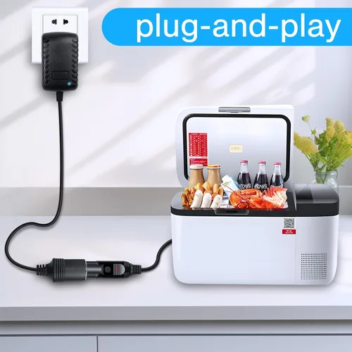 Miniatura 7 de Herfair Convertidor de CA a CC 2A 24W Adaptador de enchufe para encendedor de cigarrillos de automóvil, cable de alimentación 110-240V a 12V AC/DC