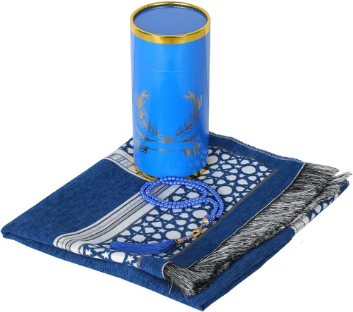 Miniatura 3 de Alfombra islámica de oración musulmana con cuentas de oración, tapete de felpilla suave Janamaz Sajada para hombres y mujeres, regalo de viaje