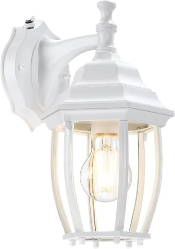 LIT-PaTH Farol de pared para exteriores del atardecer al amanecer, aplique de pared como accesorio de iluminación de porche con base mediana E26