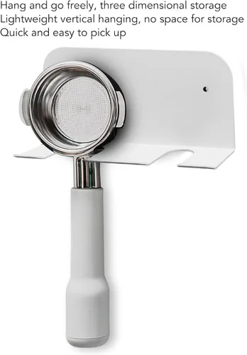 Miniatura 8 de CHICIRIS Soporte para portafiltro, soporte de pared para portafiltro de café con mango sin fondo, estante de pared universal para portafiltro