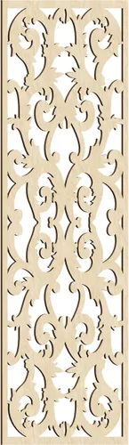 Miniatura 80 de Meadville Paneles decorativos de pared de madera con calado, 9 3/8 pulgadas de ancho x 24 3/8 pulgadas de alto x 1/4 de alto, aliso