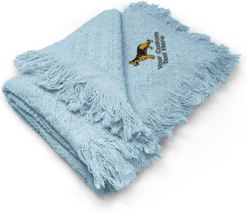 Miniatura 6 de Fastasticdeals Ropa de cama de bebé, mantas para niños y niñas, pastor alemán de algodón