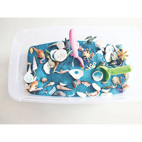 Miniatura 2 de Fun Express Criaturas marinas de plástico, paquete de 90 unidades – Incluye tiburón, foca, caballito de mar, cangrejo, pulpo y más – Juguetes