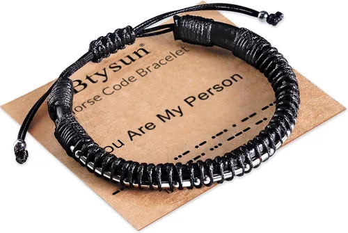 Miniatura 21 de Regalos inspiradores para hombres, pulseras con código morse, pulseras para hombre, regalos de graduación para él, Día del Padre, pulsera de cuero