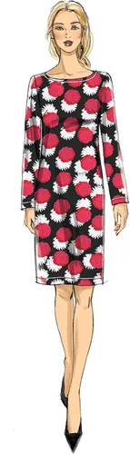 Miniatura 5 de Vogue V9325E5 - Vestido ajustado con forro para mujer, tallas 14-22, color blanco