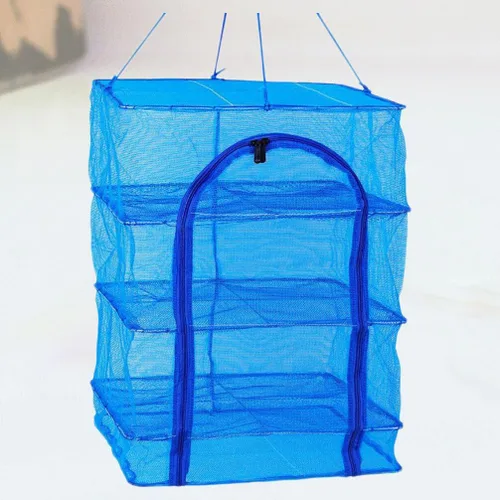 Miniatura 3 de Gatuida Red de secado colgante, 4 capas plegable de malla de pescado para camarones, pescado, frutas y verduras (26.0 x 19.7 in)