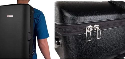 Miniatura 6 de Protec Micro ZIP - Estuche triple para trompeta con ruedas, color negro, modelo BLT301T