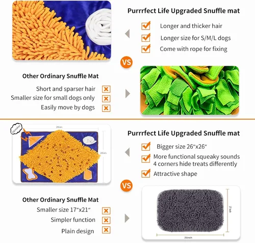 Miniatura 3 de Tapete de olfateo para perros, tapete interactivo para alimentación para el aburrimiento, fomenta las habilidades naturales de búsqueda de alimento