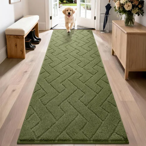Miniatura 19 de PURRUGS Alfombra de fácil cuidado de 6 x 9 pies, antideslizante, lavable a máquina, tapete para puerta de perro, resistente a las manchas