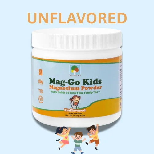 Miniatura 3 de Raise Them Well Mag-Go Kids Polvo de Magnesio para Niños Alivio del Estreñimiento (Sin Sabor) 140 Porciones por Tubo
