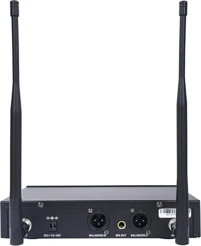 Miniatura 3 de Sound Town Sistema de micrófono inalámbrico UHF de metal de 200 canales con 1 micrófono de mano, 1 micrófono de solapa y escaneo automático