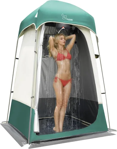 Miniatura 9 de Carpa de Ducha al Aire Libre Cambiador de Privacidad Carpas de Camping Portátiles Negro