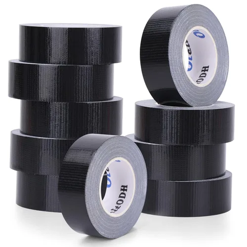 Oleitodh Paquete de 12 Cintas Adhesivas de Conducto de Alta Resistencia, 1 Pulgada x 20 Yardas, Fuerza Industrial Fuerte, Flexible, Sin Residue,